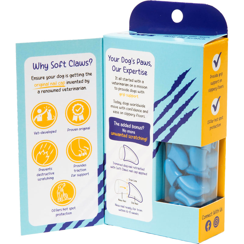 Soft Claws Canine Dog and Cat Nail Caps Take Home Kit, Medium, Blue - PawsPlanet Australia