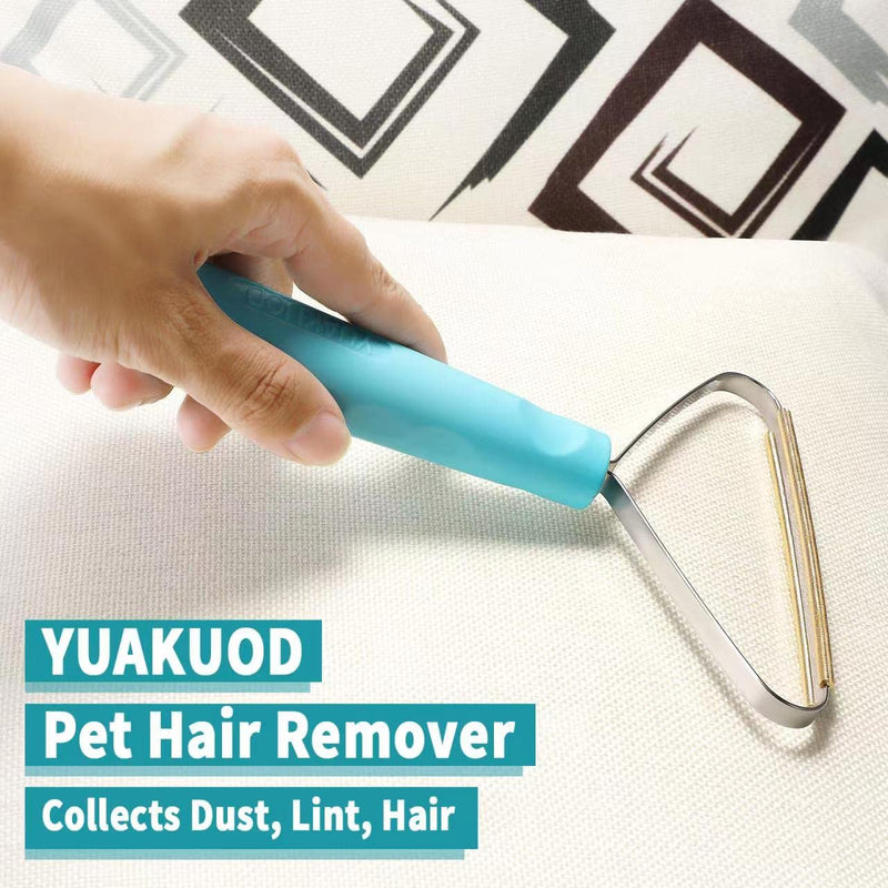 Pet Hair Remover for Couch, Special Multi Fabric Edge and Carpet Scraper, Quick Dog Hair Remover, Cat Hair Remover for Couch, Pet Towers and Rugs Blue - PawsPlanet Australia