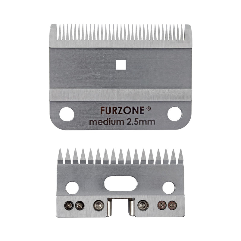 FURZONE A2 Large Animal Clipper Blade (Medium) - 2 Blades in 1 Set (35&17 Teeth), Horse Grooming Clipper Replacement Blade, Professional Grooming, 3/32-Inch/2.5mm Cut Length Medium 2.5mm
