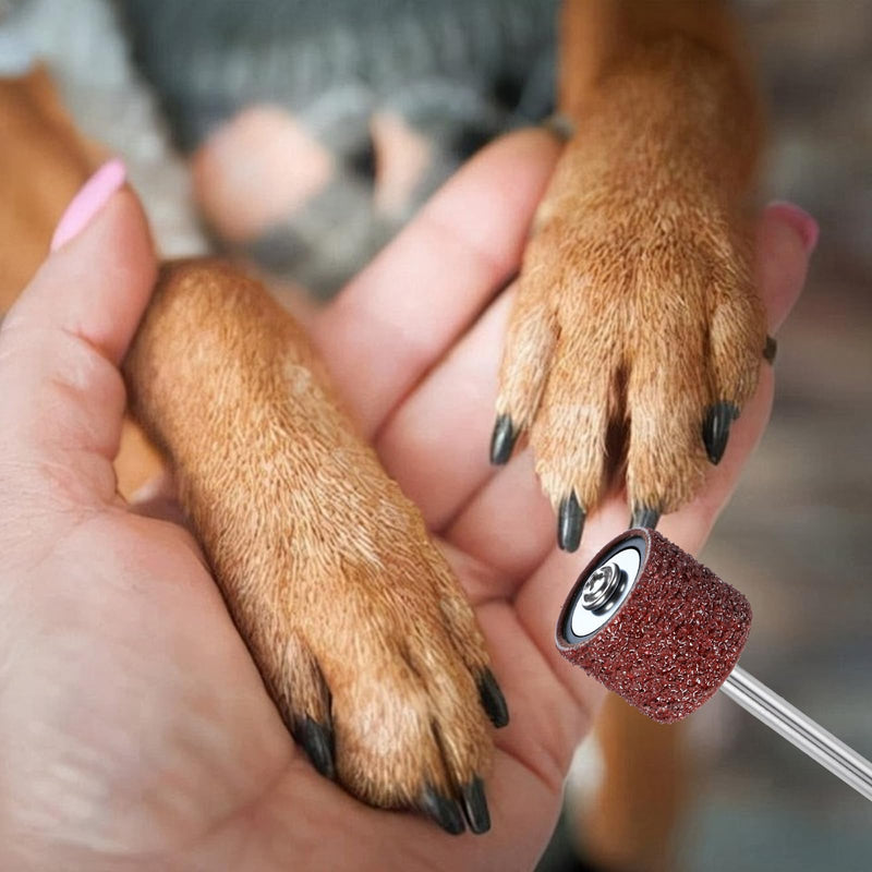 42 Pack Nail Grinder Replacement Kit, Nail Grinders for Dogs Replacement Kit, Pet Nails Grinder with Sanding Drum Bands, Dog Claw Grooming Trimmer Supplies Care, Pet Smoother Claw Care - PawsPlanet Australia