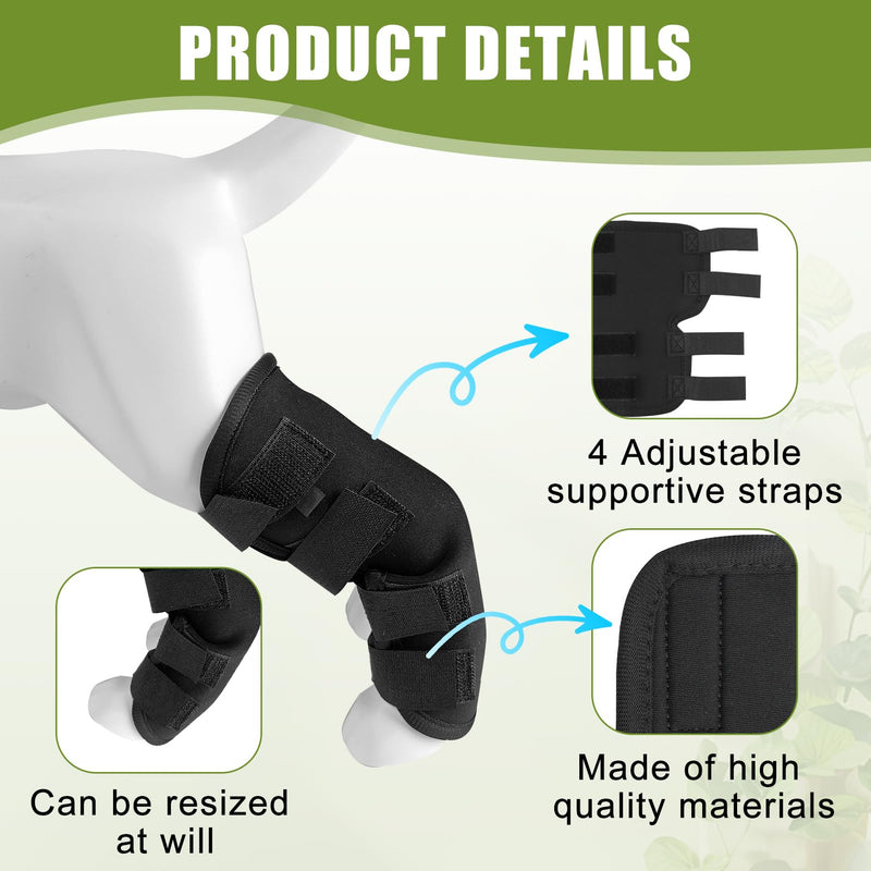 Dog Leg Braces for Rear Leg, Adjustable Dog Leg Sleeve Added Mobility Safety for Active Aging Dogs, Knee Support Straps for Outdoor Adventures Daliy Use Enhanced Stability (1 Pair) - PawsPlanet Australia
