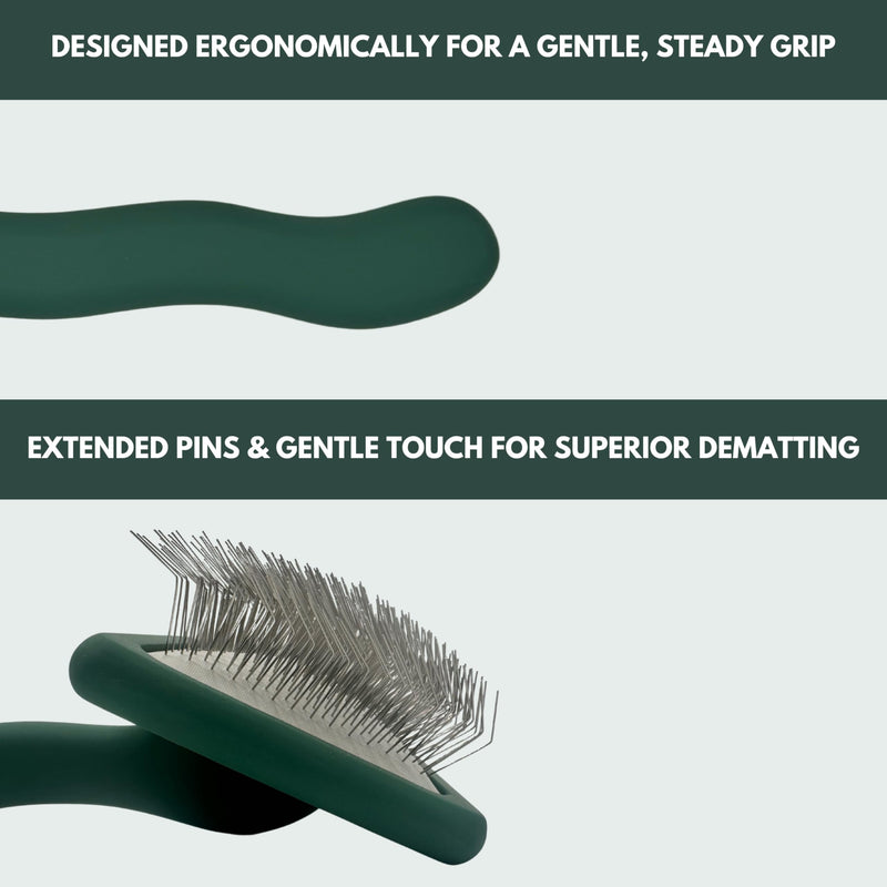 Premium Dog Slicker Brush – Doodle Grooming Brush for Long Haired Dogs - Goldendoodle, Labradoodle, Poodle & Golden Doodle – Ideal for Wavy & Curly Hair - Detangles & Fluffs Curly, Double Coats - PawsPlanet Australia