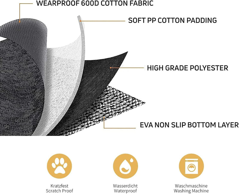 Lydonberg Car Boot Liner Protector for Dog - Tearproof and Waterproof Car Boot Protector- Nonslip Washable Car Boot Dog Blanket Universal for Car, Trucks, SUV(Black) - PawsPlanet Australia