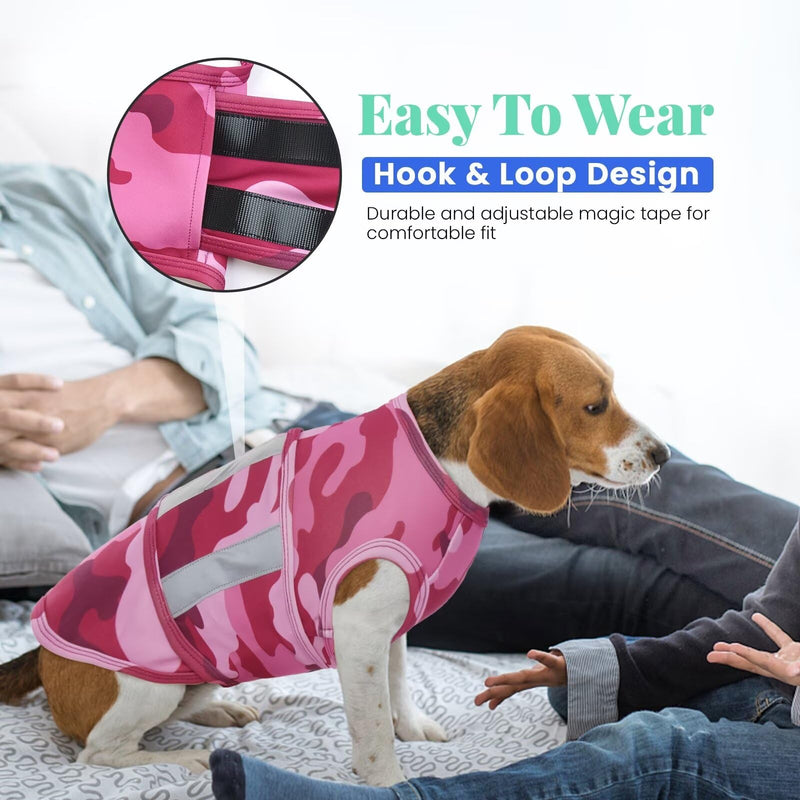 MIGOHI Dog Anxiety Vest,Soft Dog Anxiety Relief Coat,Calming Vest Wrap for Thunderstorm,Fireworks,Travel and Separation,Anxiety Relief for Dogs,Dog Firework Anxiety Relief for Small Dogs,XS,Camouflage Camouflage X-Small - PawsPlanet Australia