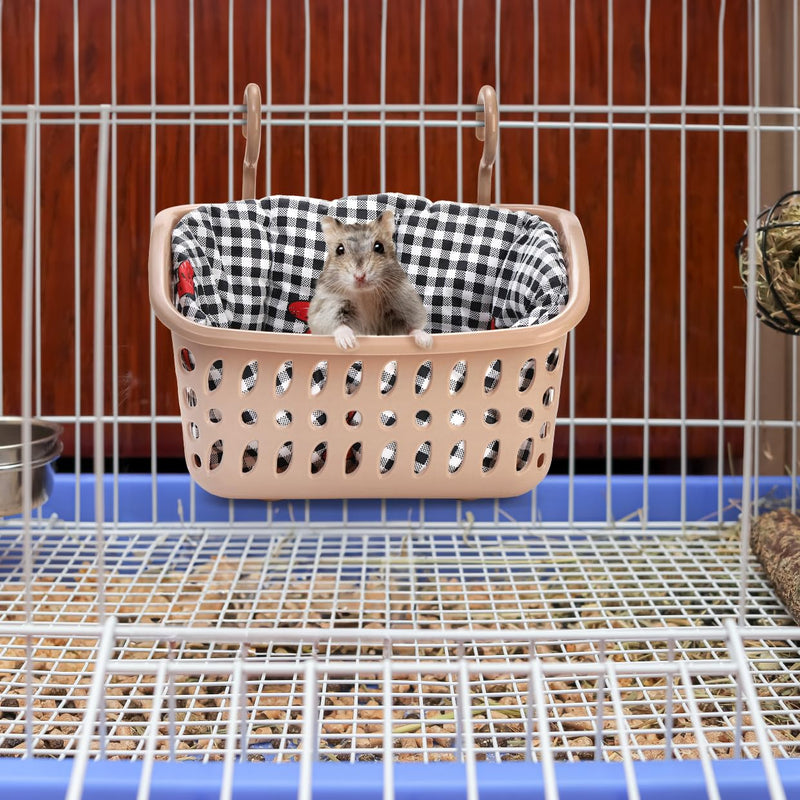 DEAYOU 2 Pack Rat Hammock for Cage, Chew Proof Small Animal Hanging Basket Bed with Hooks, Chinchilla Hideout Ferret Cage Accessories for Guinea Pig, Hamster, Sugar Glider, Hedgehog - PawsPlanet Australia