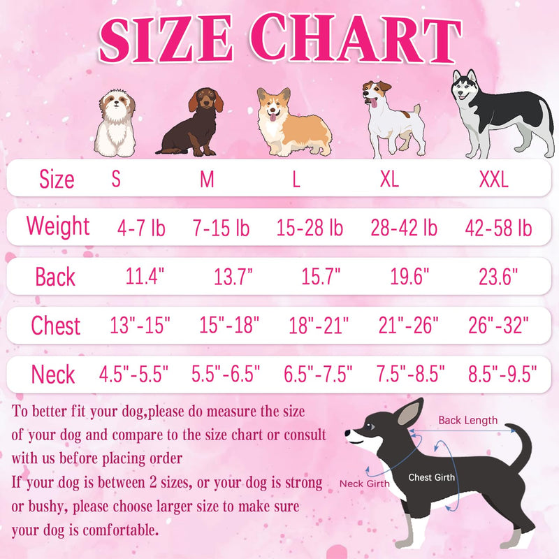 Dog Surgery Recovery Suit, Tie Dye Pet Surgical Suit for Female Dogs, Cone E-Collar Alternatives Abdominal Wounds Protector, Neuter Dog Anti-Licking Onesie for Small Medium Large Dogs, Medium Pink