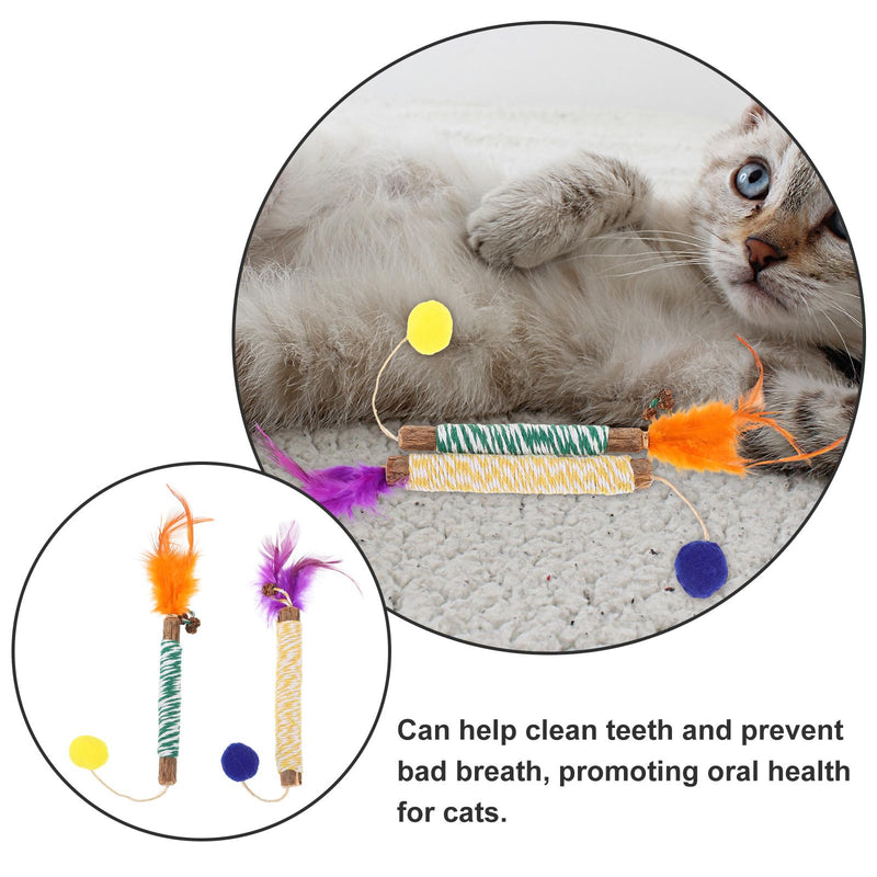 Gatuida 2 pcs Silvervine Cat Toy made of Silver Vine Chew Toy for Indoor Cats, Dental Health, Against Boredom, Suitable for Indoor Use