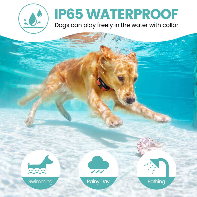F-color Dog Shock Collar 3 Pack - Dog Training Collar with Remote IP65 Waterproof E Collar for Dogs Training with Light Shock Vibrate and Beep Collars for Small Medium Large Beeds 3-Pack PVC Collar in Pure Yellow+Orange+Black - PawsPlanet Australia