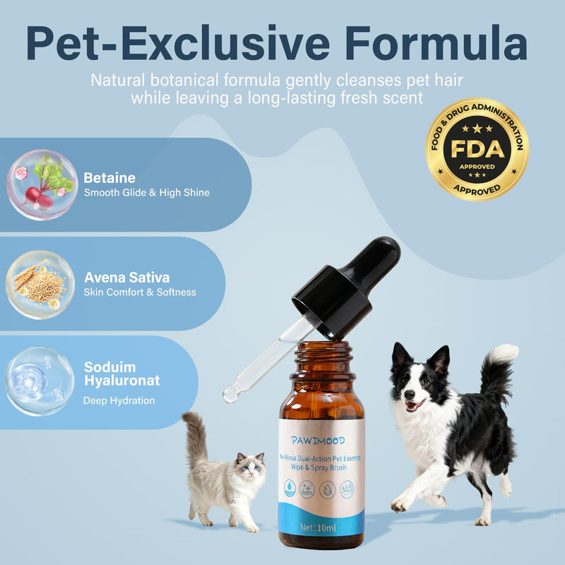 5-in-1 Pet Steam Brush for Dogs & Cats | Self-Cleaning Dog Steam Brush With 3 Brushes & Spray Function | for Shedding, Dematting & Grooming | Includes Pet Essence - PawsPlanet Australia