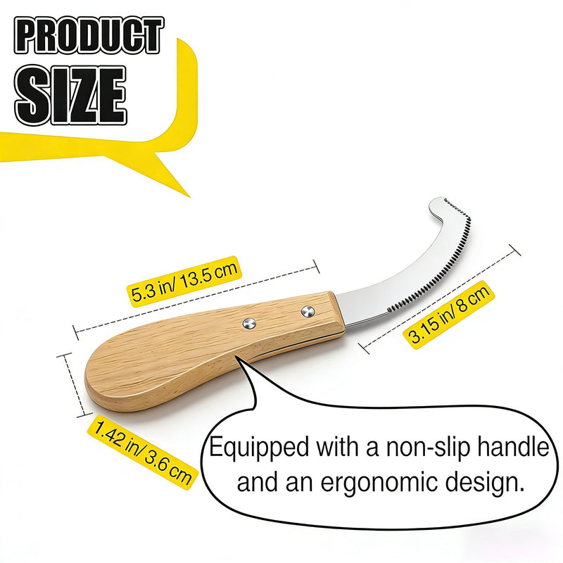 Bot Egg Knife for Horses - Heavy-Duty Stainless Steel Bot Fly Knife, Curved Scraper Tool for Equine Grooming, Precision Horse Bot Egg Remover for Legs and Flanks, 8.66 Inch, Silver