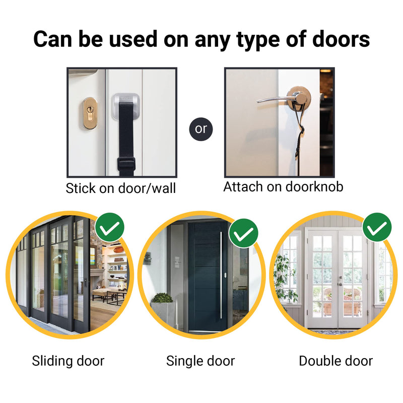 SVD.PET Puppy Bell Doorbell, Dog Bell for Potty Training, Attached to doorknob or Anywhere Near The Door, Length and Height Adjustable (Black) 1-PACK Black - PawsPlanet Australia