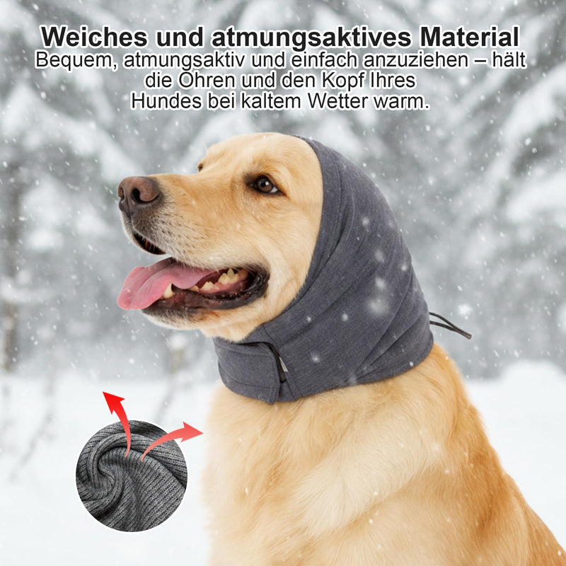 1 pc. Dog Ear Protection Grey Calming Pet Bandana, Soothing Hood, Dog Hearing Protection, Easy-Clean Head Protection for Dogs with Adjustable Self-Adhesive Strap