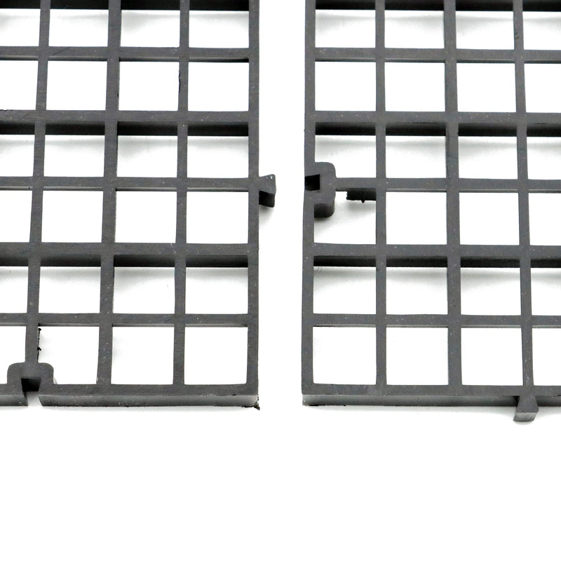 Aquarium Fish Tank Bottom Isolation 4 Pcs, Plastic Egg Crate Grid Divider Tray Egg (L 4pcs Black) L 4pcs Black