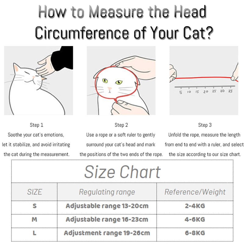 FANSU Soft Cat Neck Brace, Breathable Protective Collar for Cats, Adjustable Protective Collar (M, Avocado) M Avocado