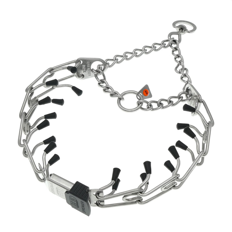 Herm Sprenger Prong Dog Collar – Stainless Steel Training Collar with Quick Release ClicLock Buckle, 3 Extra Links, 30 Comfort Tips, for Small Medium Large Dogs, Made in Germany Medium-Large (3.2 mm links) - PawsPlanet Australia