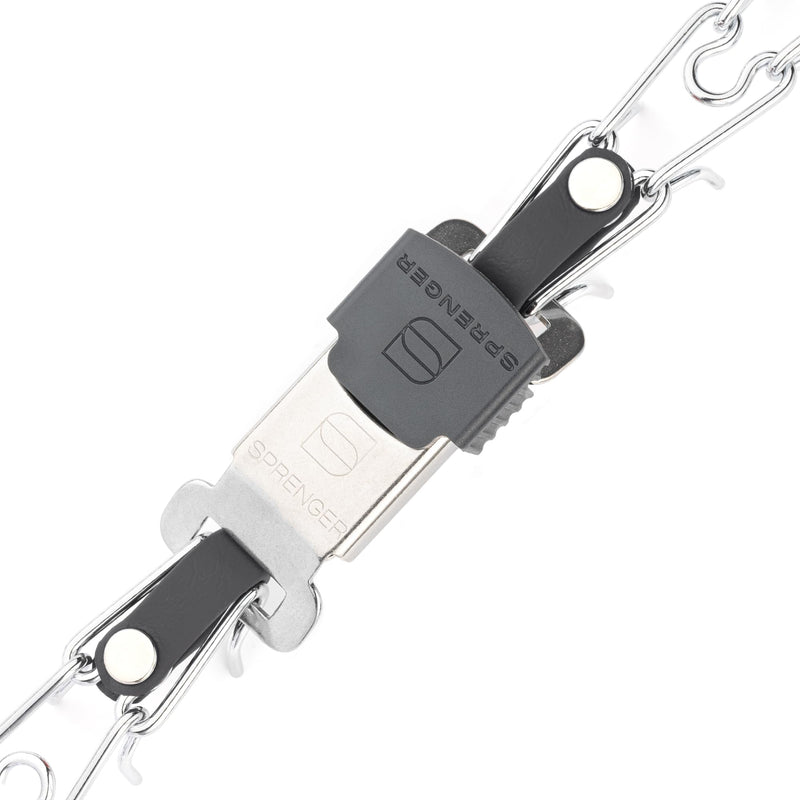 Herm Sprenger Chrome Plated Steel Dog Collar for Small Dogs with Quick Release ClicLock Buckle & Biothane Insert Prong Collar for Dogs Made in Germany (Black, 16in x 2.25mm(Neck Size up to 13-14in)) Black 16in x 2.25mm(neck size up to 13-14in) - PawsPlanet Australia