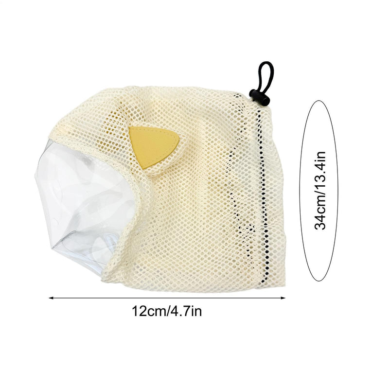 Cat Calming Muzzle for Grooming & Nail Trimming, Cats Calming Muzzle | Prevent Biting Head Cover | Breathable Cat Pet Cover | for Bath Nail Trimming Home Indoor Travel Scratching Outdoor Light Yellow S
