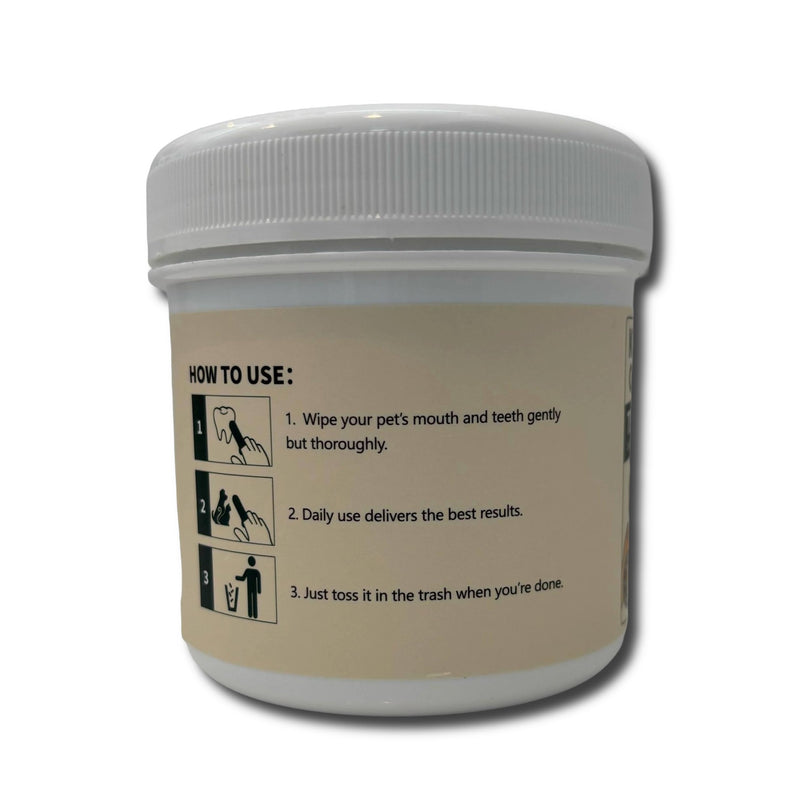 Kirby's Choice Pet Wipes 50 Ct Canister – Dog & Pet Finger Wipes for Teeth & Ears – Gentle Grooming Wipes for Oral Care & Ear Cleaning – Safe, Durable & Easy to Use (Teeth) - PawsPlanet Australia