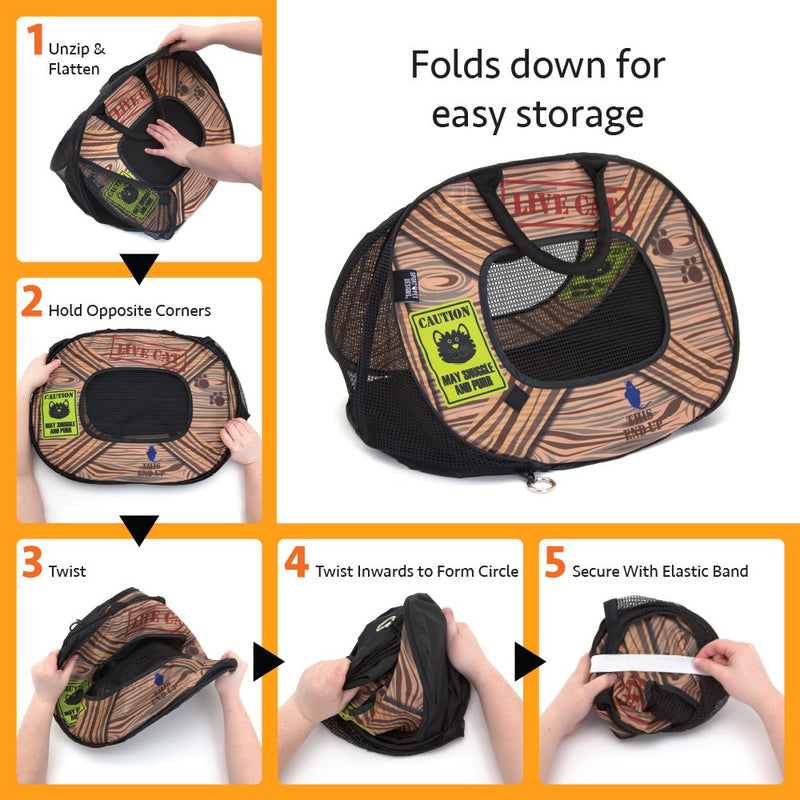 SportPet Designs Pop Open Cat Carrier (Pattern) 20" Pattern - PawsPlanet Australia