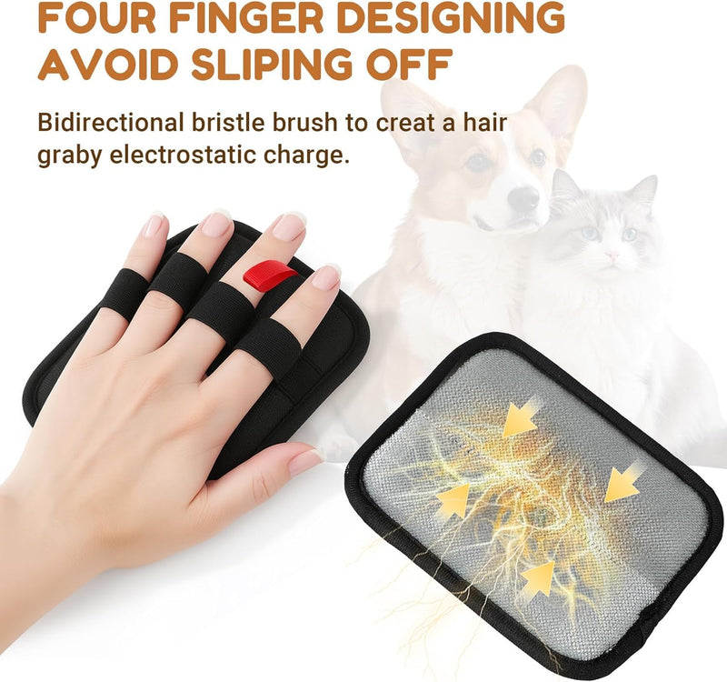 Pet Hair Removal Glove-Cats Dogs Grooming Gloves Reusable Pet Hair Remover Tool for Clothing,Couch, Furniture, Car Seat,Carpet, Upgrade Efficient Cat Hair Remover Gloves-3 PCS - PawsPlanet Australia