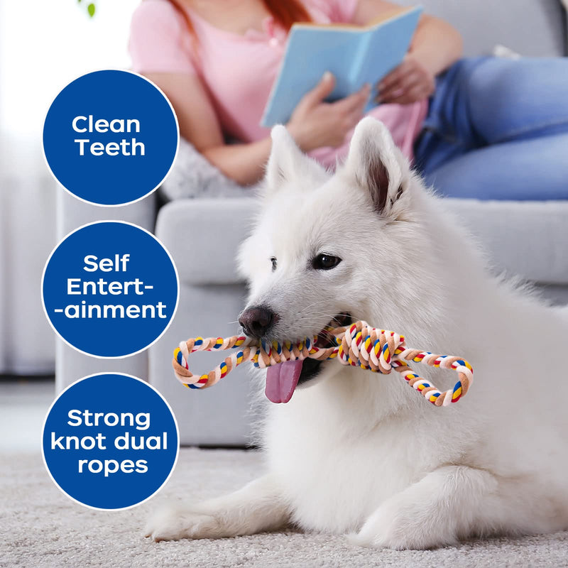 Aggressive Chew Rope Toys, Durable Dog Chew Toys,Chewy Rope Toys for Medium Large Dogs, Tooth Cleaning Chewy Toys, Boring Dog Drag Toys and Tooth Grinding Dogs - PawsPlanet Australia