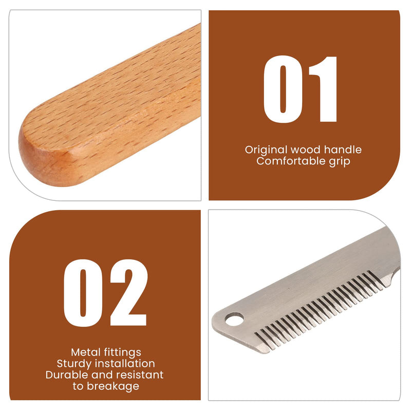 Cat Stripping Comb Pet Stripping Pet Stripping Comb Dog Grooming Tools Multifunction Remove Floating Hair Dog Stripping Knife with Wood Handle for Cats Dogs - PawsPlanet Australia