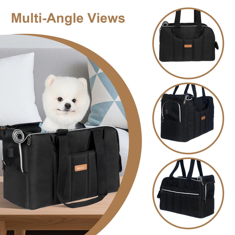 Dog Purse Carrier for Small Dogs Cats Rabbits Up to 15lbs, Lightweight Pet Sling Carriers with Crossbody Strap, Portable Puppy Soft Sided Tote Bag Carrier for Vet,Hiking,Travel Black - PawsPlanet Australia