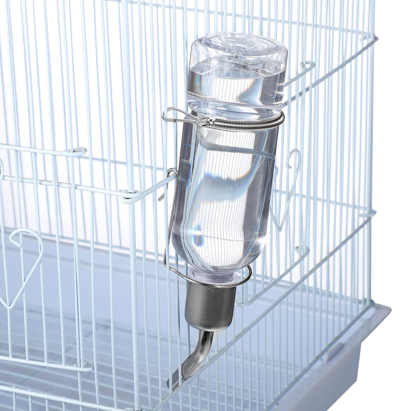 TEHAUX Parrot Water Feeder Pet Hanging Water Feeding Bottle No Drip Dispenser Pet Supplies with Stainless Steel Ball Nipple for Rabbits Guinea Pigs Hamsters Chinchillas 2pcs - PawsPlanet Australia