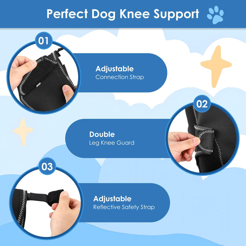 Dog Knee Brace for Hind Leg, Dog Hind Leg Support Protector for Torn ACL Injuries, Keeps Joints Warm and Stable, Cruciate Ligament Support for Injured Dogs, XL