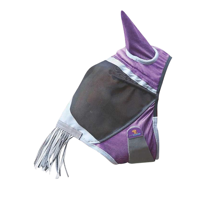 Deluxe Fly Mask with Nose Fringe (Cob, Green)
