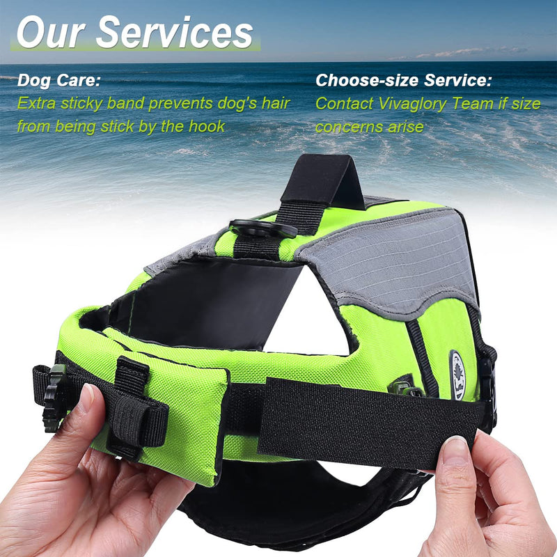 VIVAGLORY Dog Life Jacket with Removable Front Float, Life Vest for Dogs with Reflective Trims & Extra Padding for Swimming & Boating, Bright Yellow, L L: 25-31 inch (Ribcage Girth) - PawsPlanet Australia