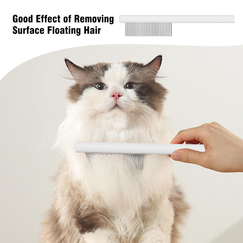 Cat comb dog comb, Pet Comb for Grooming Logh Haired Dog and Cat Comb, Removes and Prevents Matted Fur Brush, Stainless Steel Teeth Grooming Comb for Pet Cleaning Styling Hair