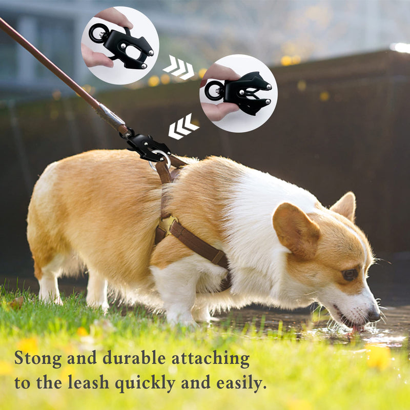 2 Pcs Frog Clip Dog Leash Clasp 360 Degree Swivel Clip Heavy Duty Quick Release and Locking Dog Leash Buckle for Linking Pet Collar (Small) Small - PawsPlanet Australia
