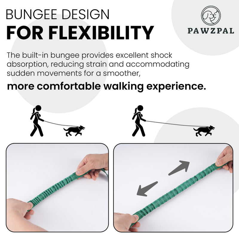8FT-10FT Hands Free Dog Leash - Adjustable Waist/Crossbody 2-in-1 Belt with Shock-Absorbing, Traffic Handle & Reflective for Hiking, Canicross & Active Lifestyles (Mint Green) Spring Green 8–10FT | Taller Owners / Outdoor Freedom - PawsPlanet Australia