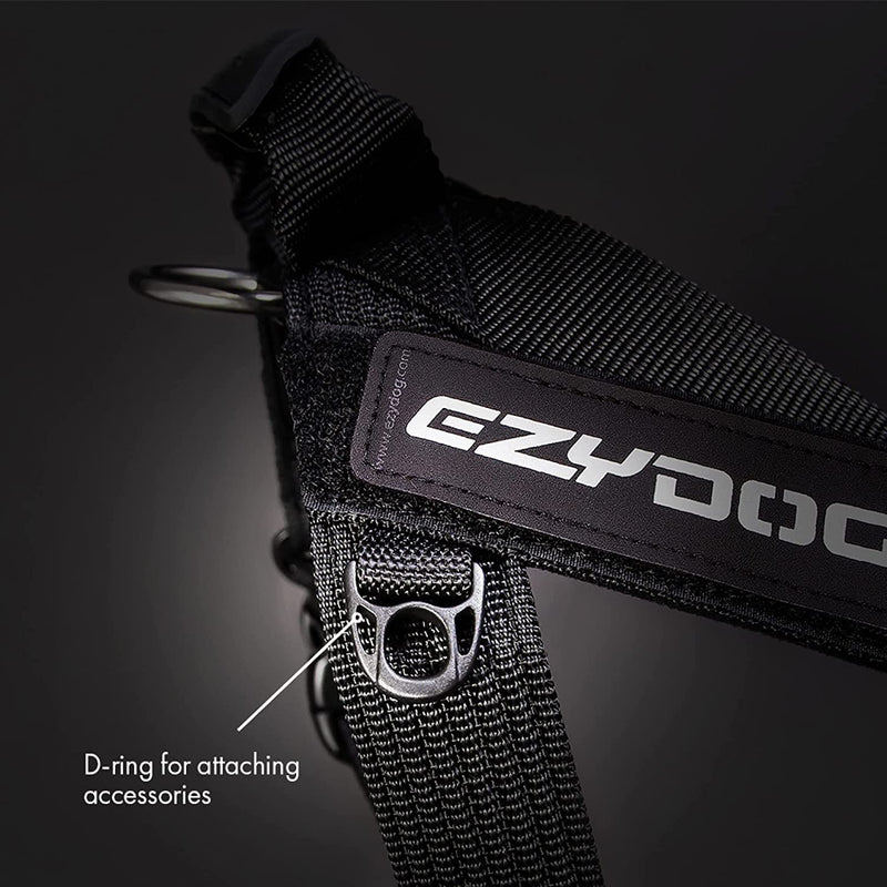 EZYDOG Express Dog Harness | Dog Harness for Small, Medium and Large Dogs, Angled Ergonomic Design, Moulded Grip Handle, Easy Release Side Buckle (M, Pink)