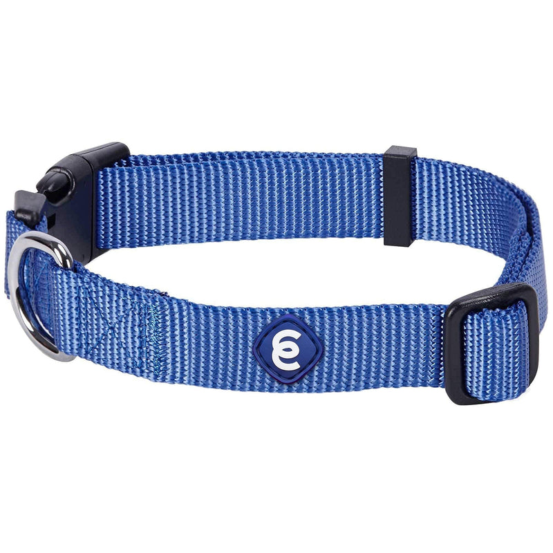 Blueberry Pet Essentials Bundle Set - Large Marina Blue Dog Collar + 4 ft x 1" Dog Leash - PawsPlanet Australia