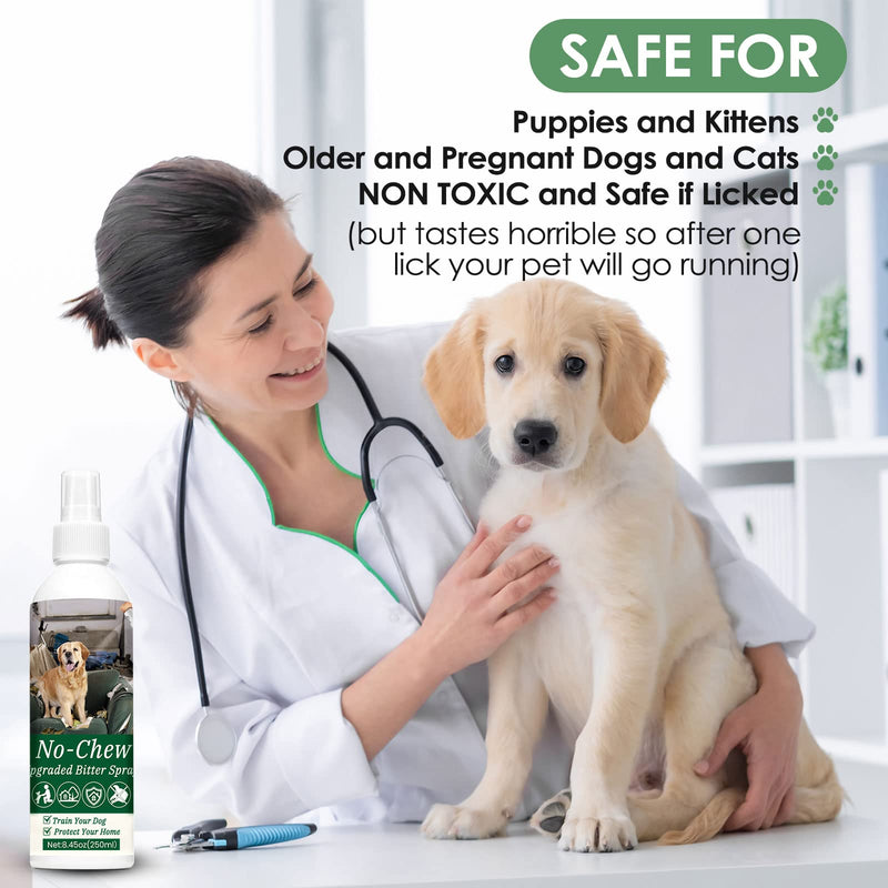 Bitter Apple Spray for Dogs 250ML - No Chew Spray for Cats to Prevent Scratching, Dog Repellent & Anti Chew Spray to Stop Dogs from Chewing Furniture, Pet Training Aid Green - PawsPlanet Australia