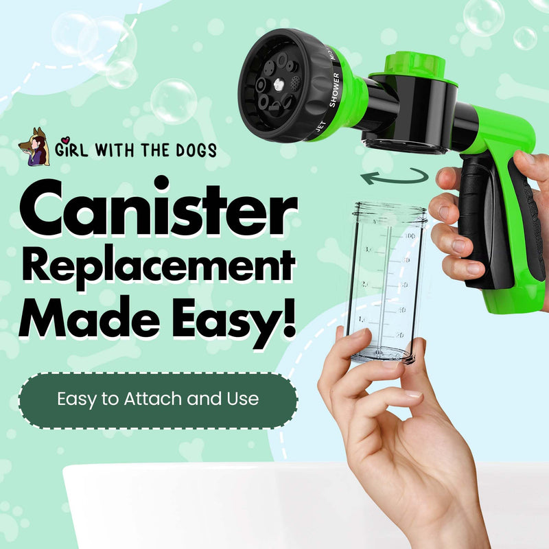 Soap Dispensing Canister Replacement 3.5oz/100ml for Pet Wash Sprayer Nozzle for Dog Wash, Dog Shower, Dog Soap & Bathing Supplies - PawsPlanet Australia