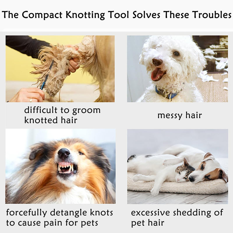 5Pcs Knotting Comb for Cats, Pet Knotting Comb De Knotting Comb for Dog Pet Hair Removal Tool Cat Dog Grooming Comb Knot Remover Cat Knotting Comb - PawsPlanet Australia