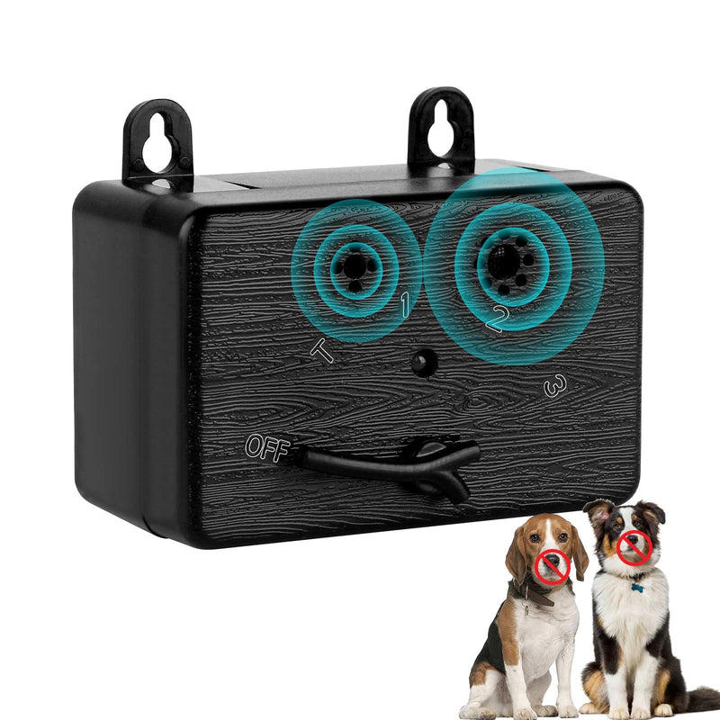 YEOWWW! Anti Barking Device, 50 FT Ultrasonic Dog Barking Control Device,Dog Barking Silencer for Indoor and Outdoor Use, 4 Modes Bark Box PU80-US-6ASDFF(Does not Include Battery)