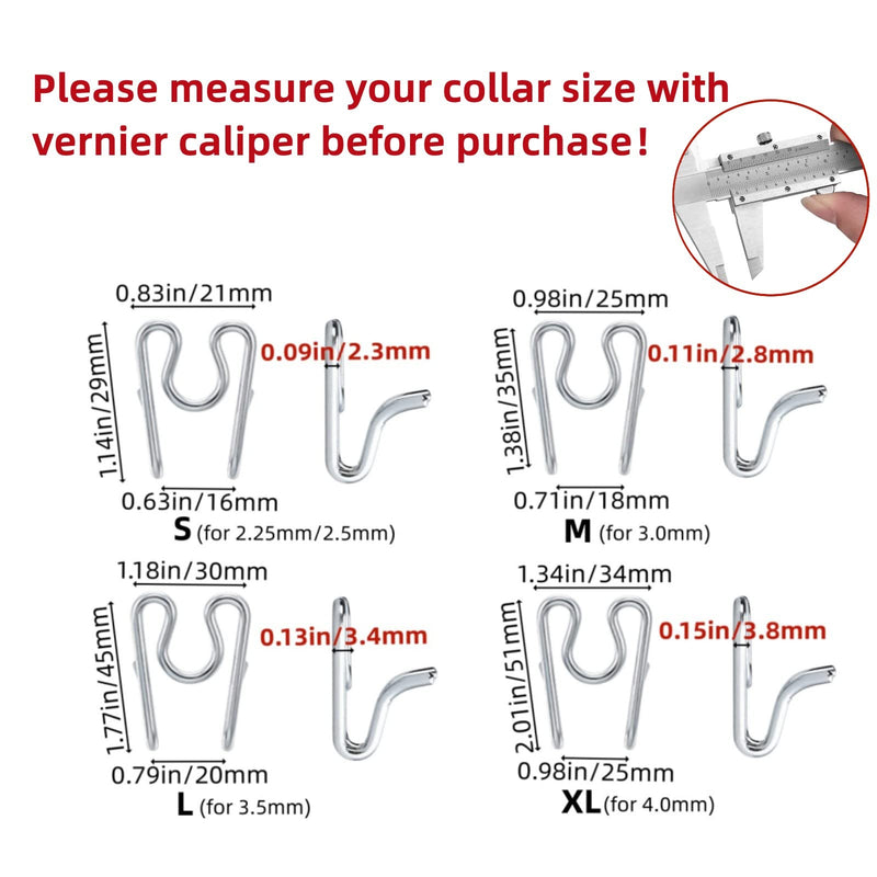 6 Pack Extra Links Prong Collar for Dog- Replacement 2.25/2.5mm Stainless Steel Pinch Collar for Dogs Links Extra Training Collar Links Fit 2.3mm Thickness Measure - PawsPlanet Australia