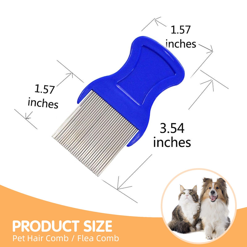 HESSION 6 Pack Flea Lice Combs Removal Dandruff Comb with Metal Teeth Double Sided Fine Combs Metal Teeth Flea Lice Combs for Pets Kids Adults (Pink) Pink - PawsPlanet Australia