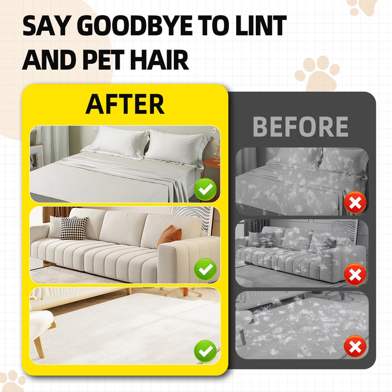 Pet Hair Remover, Reusable Electrostatic Pet Hair Remover Gloves – Double-Sided Grooming & Deshedding Gloves for Cats & Dogs, Pet Fur Removal for Furniture, Carpet, Couch -1 PCS 1 - PawsPlanet Australia