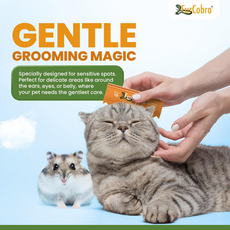 Direct 10 Pet Grooming Brush 3.54" - Gentle, No Metal Blades, Portable Soft Dog, Cat Brush - Train Pets to be Brushed - Slicker Grooming Tool for Puppy, Kitten, Cat Hair, Dog Hair - PawsPlanet Australia