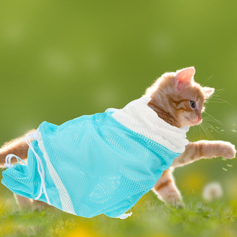 GLEAVI Lightweight and scratch-resistant bathing bag for cats made of polyester. Adjustable pet wash bag for bathing and outdoor use with kittens.