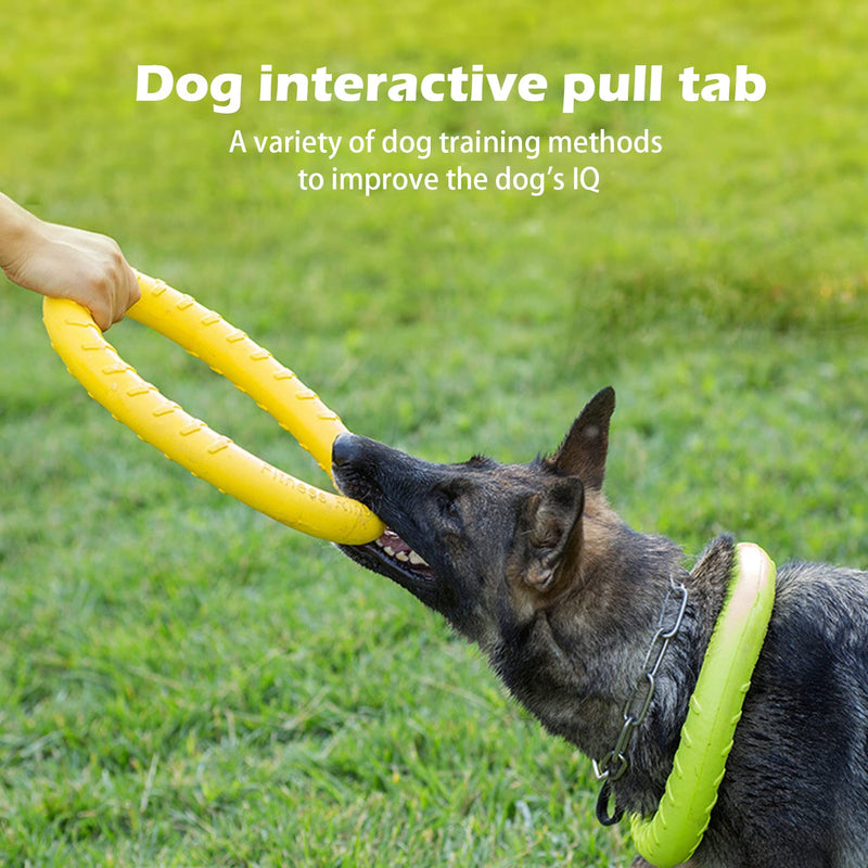 Indestructible Dog Toys Dog Chew Toy for Aggressive Chewers Flying Discs for Medium/Large Breeds Dog Training Ring,Floating Dog Ring Toys for Throwing,Catching, Flying Lightweight Dog Toy Yellow