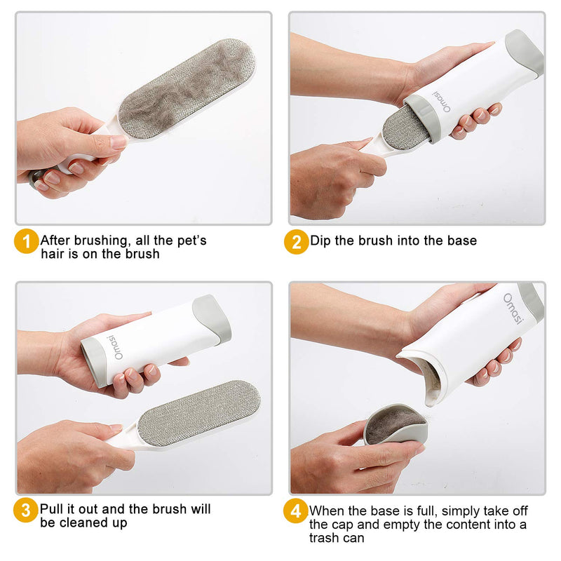 Omasi Reusable Magic Pet Hair Remover Brush for Dogs and Cats