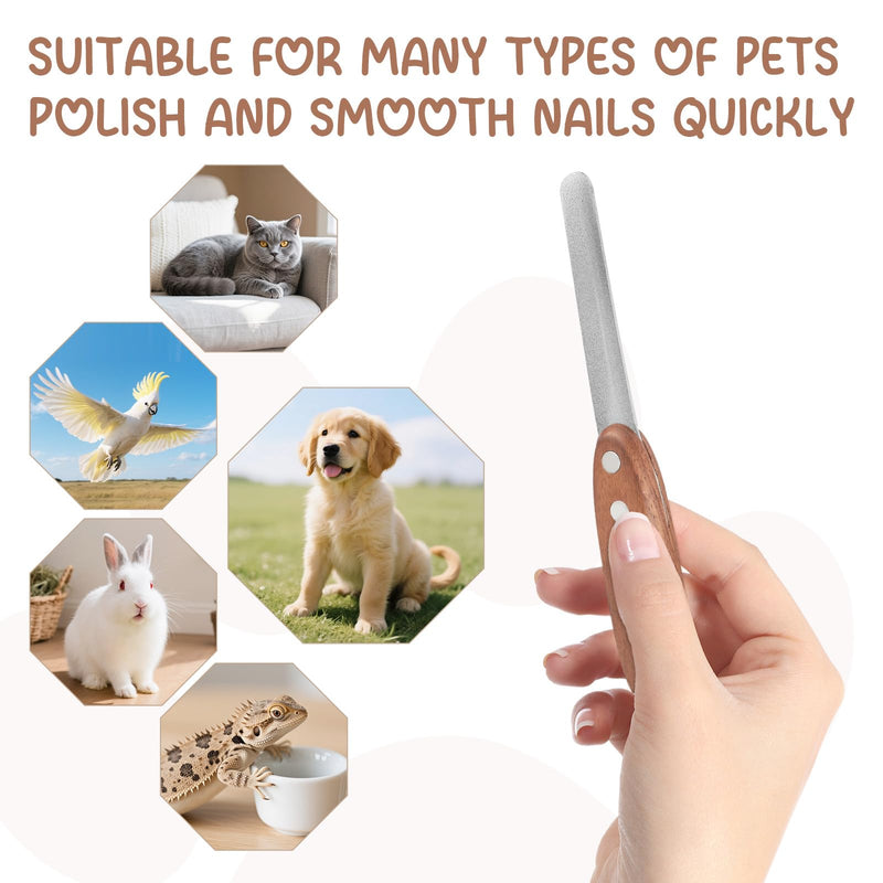 Dog Nail File, Professional Nail Grooming Tool for Dogs and Cats,Diamond Coated Metal Nail File with Wooden Handle,Safe and Easy Nail Care - PawsPlanet Australia