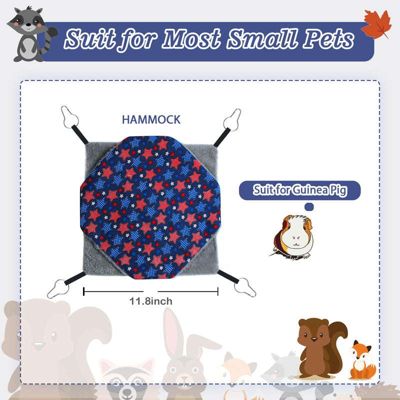 Guinea Pig Hideout Toys Ferret Hammock Rat Hammock Large,Small Animal Chinchilla Bed for Hamster Tunnel Squirrel Sugar Glider Cage Accessories Set Hanging for Hide,Single Hammock,Blue - PawsPlanet Australia