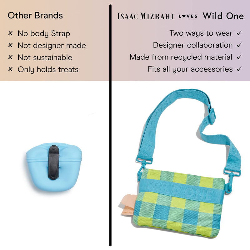 Wild One, Treat Pouch, Fanny Pack, Cross-Body Bag, wear Two Ways, Made from Recycled Knit, Poop Bag Dispenser, The Perfect Accessory for Dog Training Hudson - PawsPlanet Australia